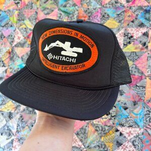 Vintage Hitachi New Dimensions in Motion Intelligent Snapback Mesh Trucker Hat